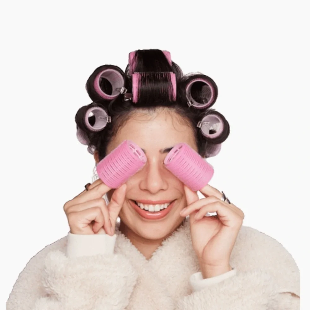 Slickhair Pink Hair Roller Set